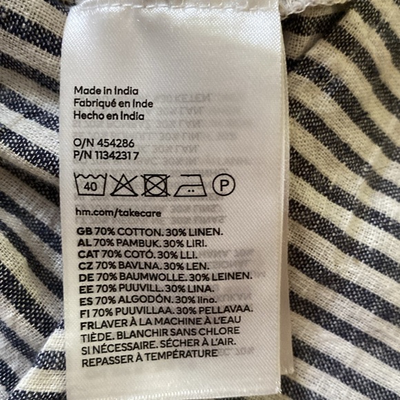 H&M Oversized Striped Button Down - Picture 4 of 4